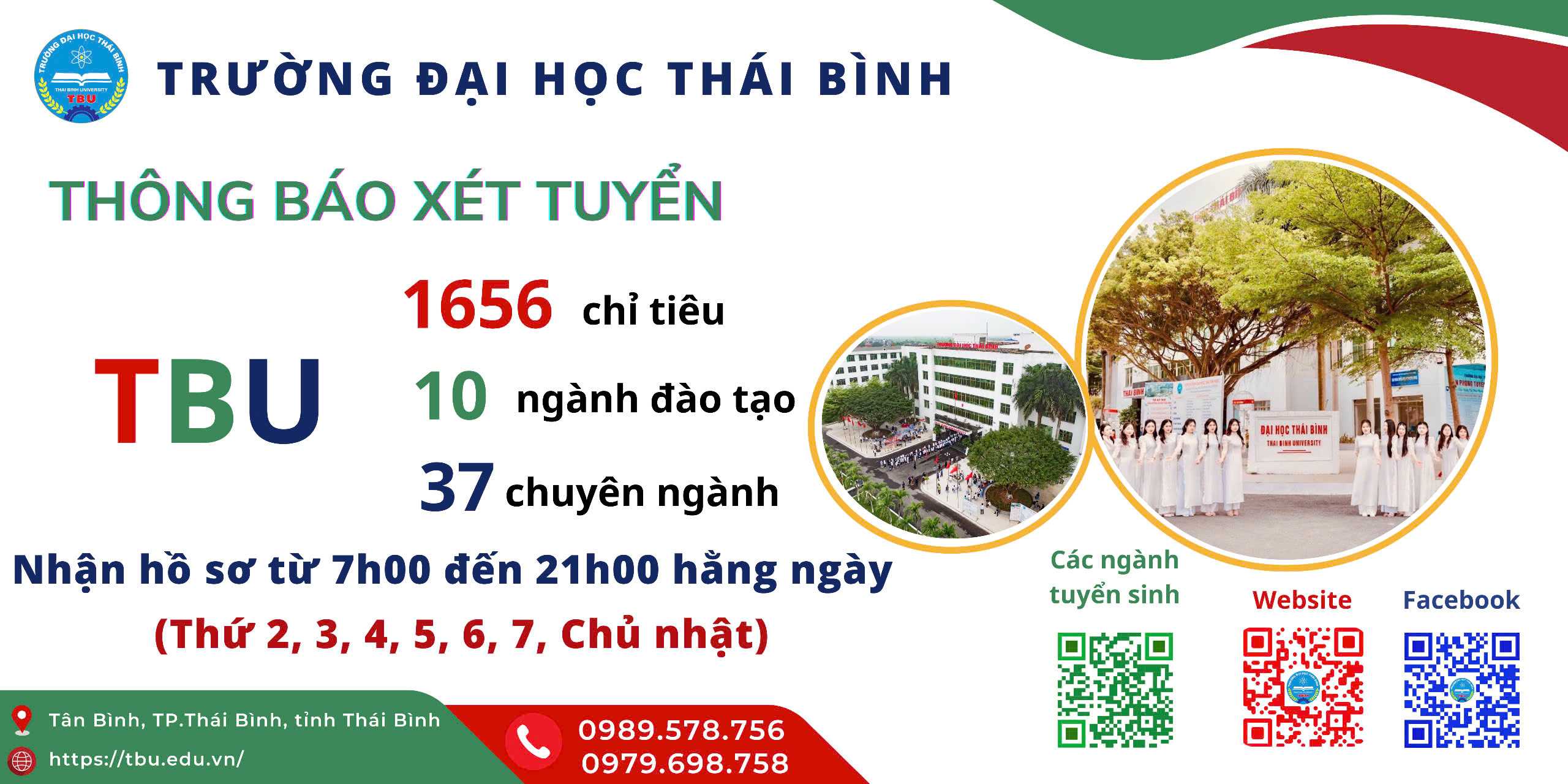 Xét tuyển đợt 1 TBU 2024